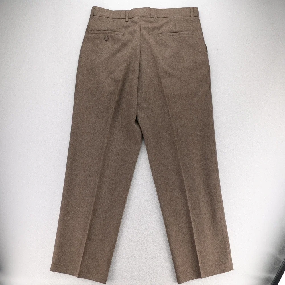 Levis Action Slacks Mens 36x30 Brown Heather Polyester‎ Straight Leg 476902725